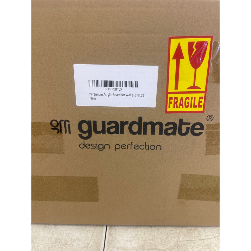 12" X 12" Guardmate Acrylic Wall Calendar Clear Calendar Whiteboard