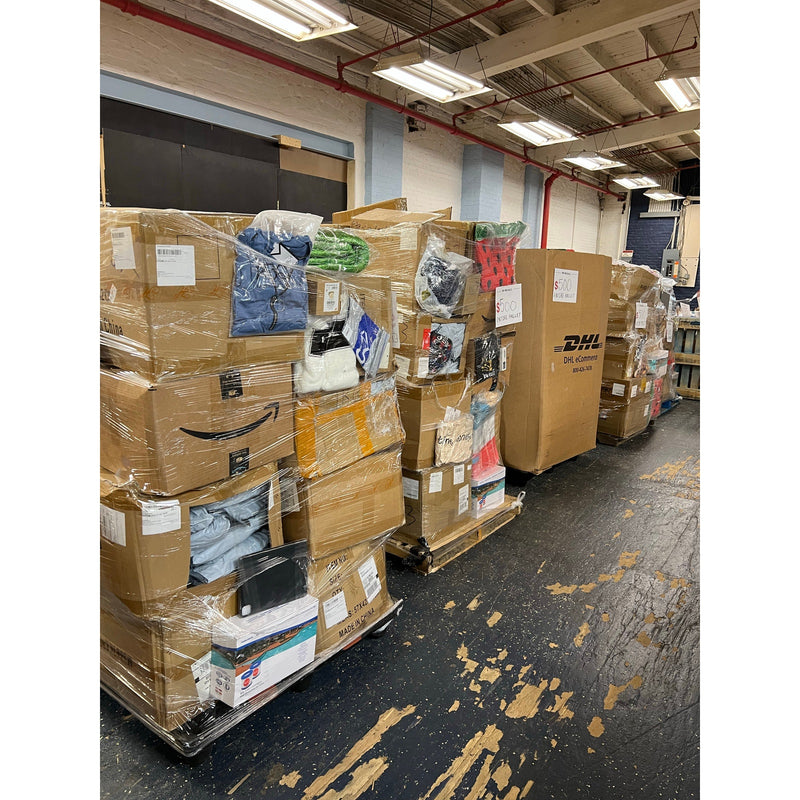 Pallets of Clothes, Shoes, Rugs, Blankets, Pet, Electronics Accessories, Baby, & Home Improvement