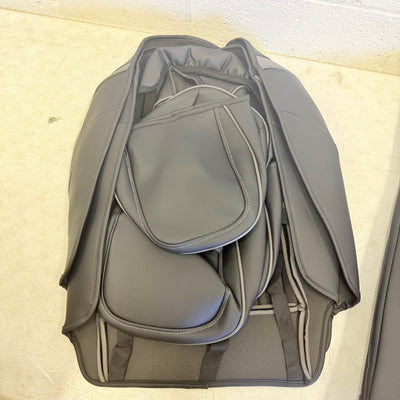 FREESOO Custom Fit Leather Tacoma Seat Covers Full Set Gen 4 2024-2025, Black