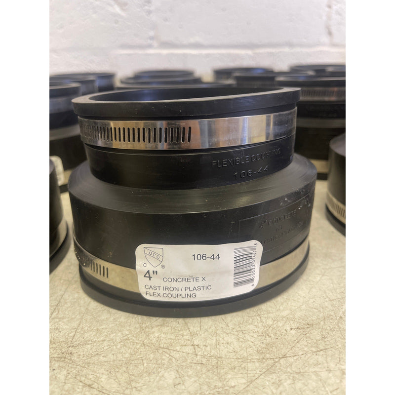 SET-OF-16 Fernco 4 in. Concrete x 4 in. DWV Flexible PVC Coupling Rustproof PVC