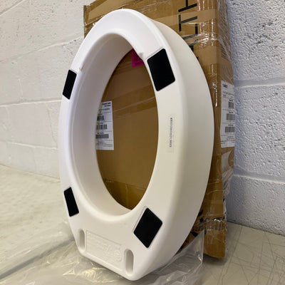 Carex Elongated Toilet Seat Riser for Assistance Sitting, adds 3.5in - White