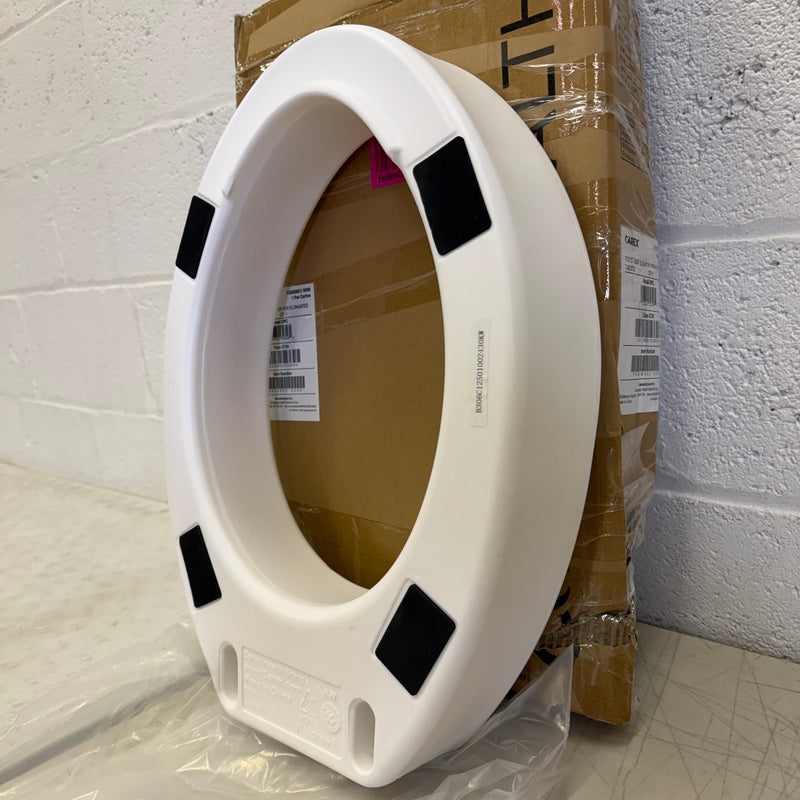 Carex Elongated Toilet Seat Riser for Assistance Sitting, adds 3.5in - White