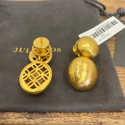 Julie Vos 1.3" Solara Earring, 24K Gold Plated, Round Dangling Earring