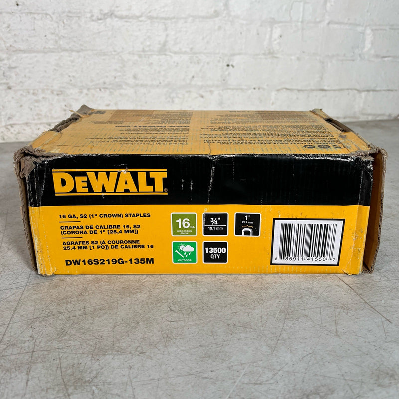 DEWALT 3/4" x 1" x 16-Gauge Galvanized Wide Crown Glue Collated Staple 13,500-Pc