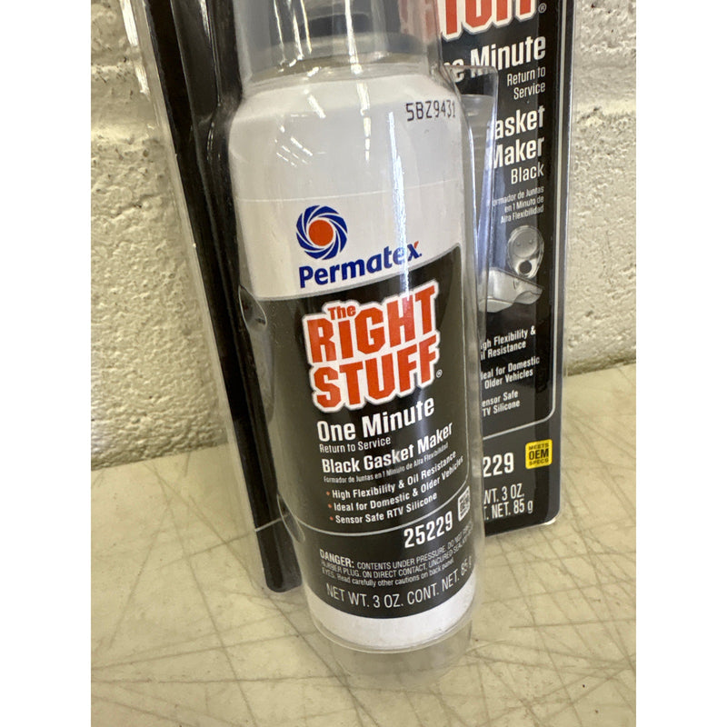 Permatex The Right Stuff: 1 Minute Gasket Maker: Black, 3 OZ - Car Auto Tools