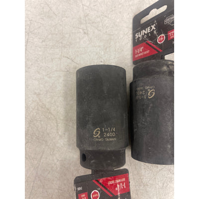 PACK OF 4 - SUNEX TOOLS 240D 1/2" Drive Deep Impact Socket - 1-1/4"