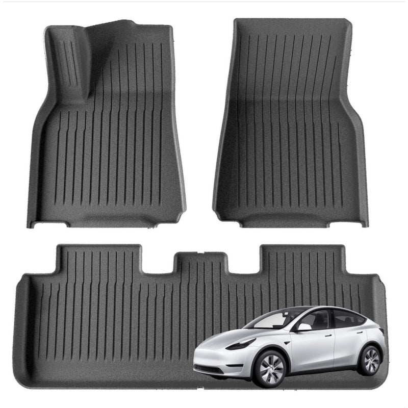 WENNEBIRD All Weather Floor Mats for 2020-2024 Tesla Model Y - 3pc, Weatherproof