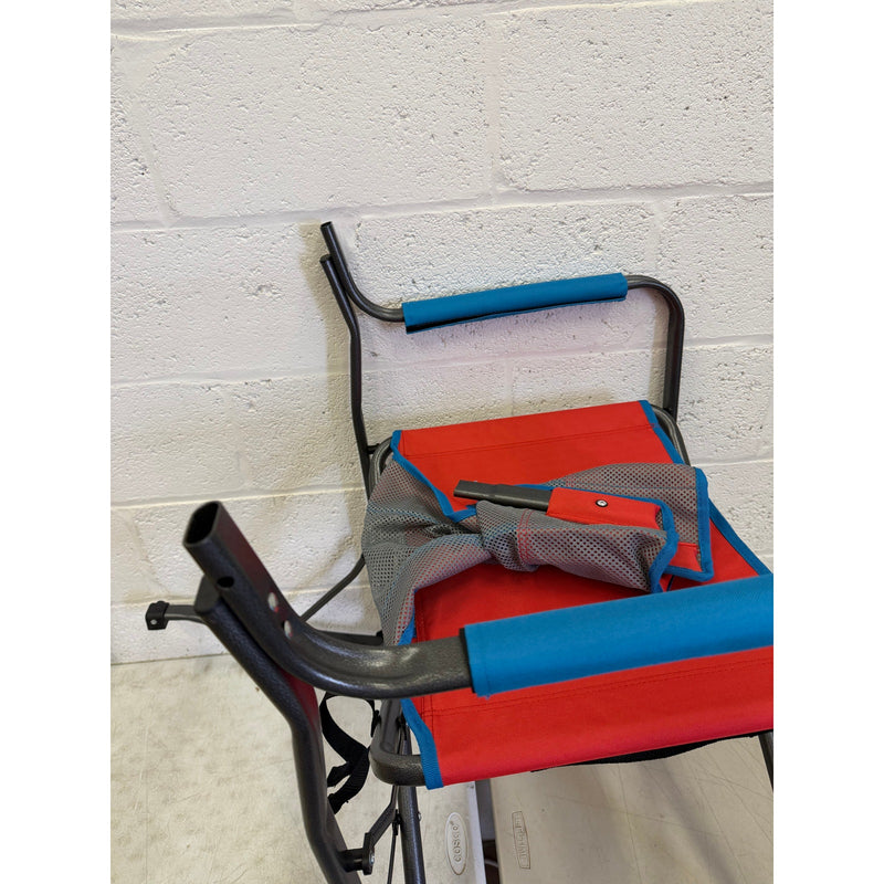 Northroad Outdoor Freestyle Portable Folding Rocking Chair, Arm Rests, Red&Blue