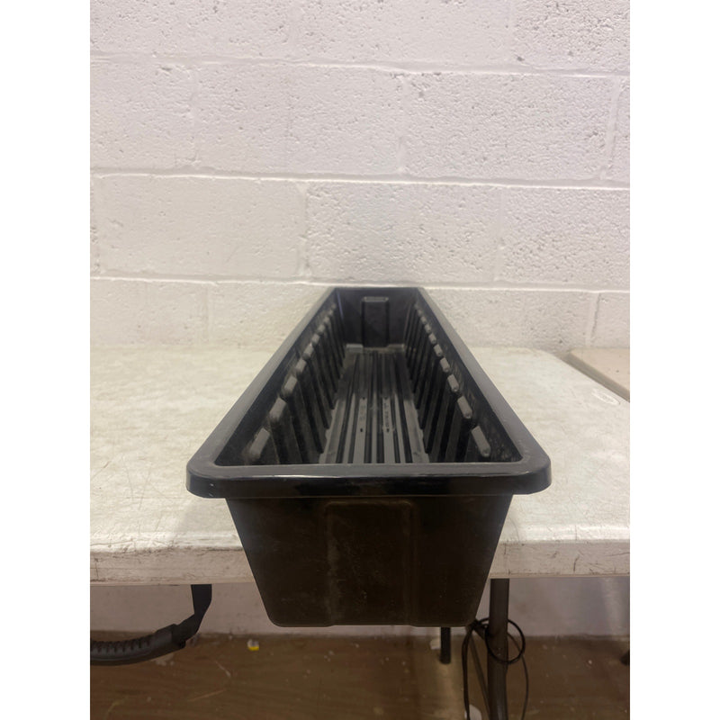 Novelty Poly-Pro Plastic Flower Box Planter, Black, 36-Inch - 11 Quarts Dry Soil