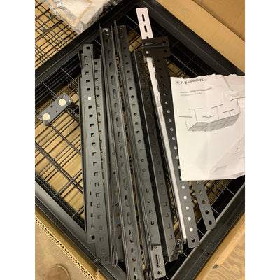 FLEXIMOUNTS Overhead Garage Storage Rack, 3ft x 8ft Adjustable Height, READ