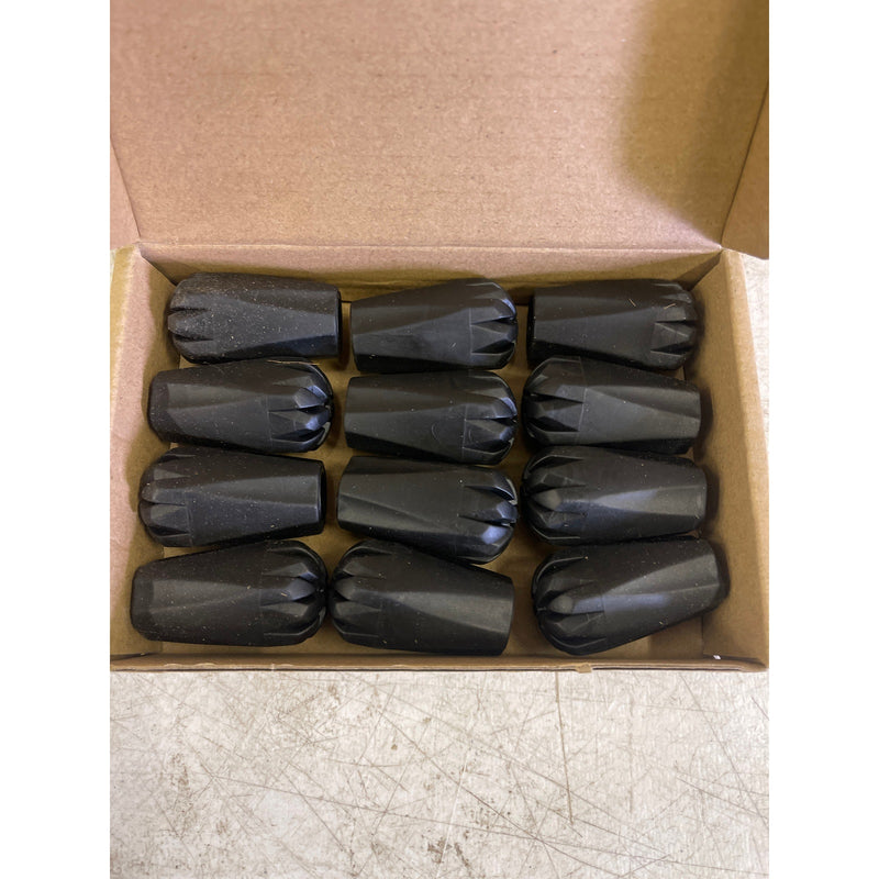 Namkabaw 12 Piece Round Walking Stick Tips Rubber Trekking Pole Tips Replacement