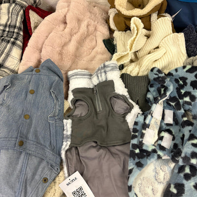 40-Pieces Pet Clothes, Mixed Sizes, Dog Sweaters, Hoodies, Shirts, Jackets