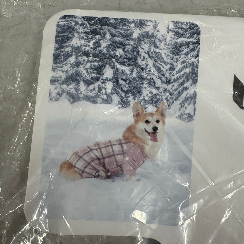 Koolaburra UGG Pet Jayla 1-Piece Pajama Dog Jacket 20-21" Collar Pink Plaid XL