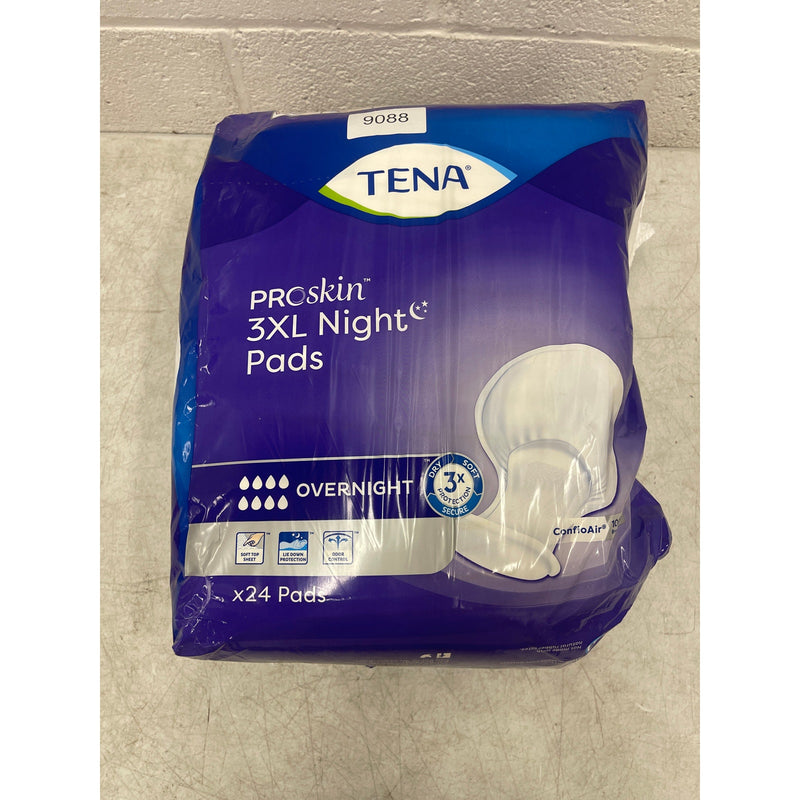 Tena Proskin Women Overnight Pads 3XL 24Ct - Odor Control - Soft - Night Pads