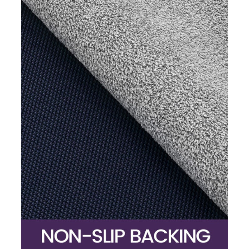 Set-of-2 DEXI Kitchen Rugs and Floor Mats Non Slip Washable 17"x30"+17"x60" Grey