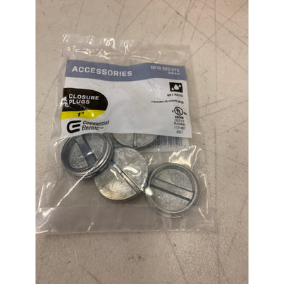 30-PACKS-OF-4 Commercial Electric 1 inch Closure Plugs, Weatherproof- GRAY