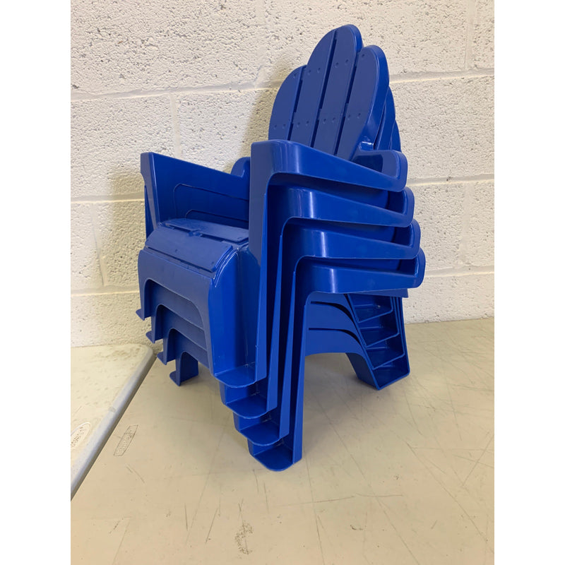 American Plastic Toys Chairs 4-Pack  Dark Blue  Adirondack Outdoor kid furniture