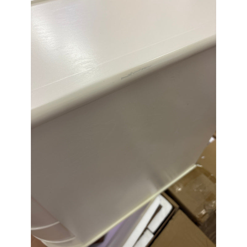 Tribesigns Wood End Table, Narrow Side Table Nightstand 2 Drawers White