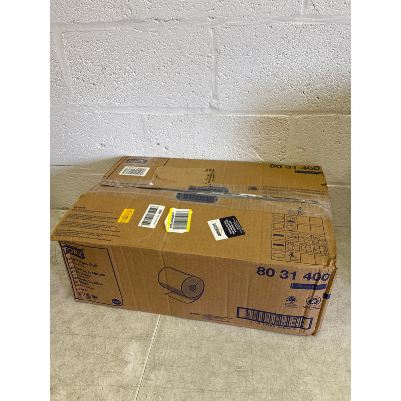 6-Pack 8" Rolls Tork Universal Hand Towel Rolls, 1-Ply Natural White H80