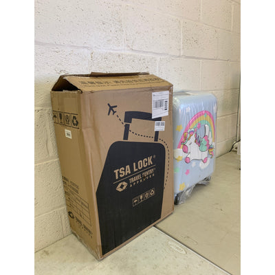 GinzaTravel 3D Cartoon Children's Luggage Trolley Case 20 inch Boys&Girls Blue