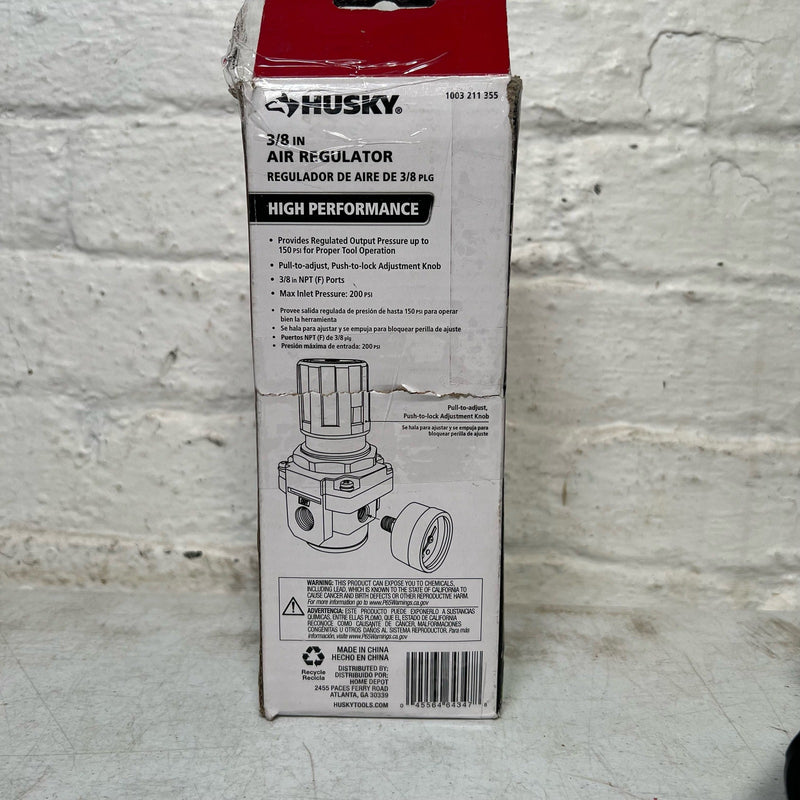 Husky 3/8 in. High Performance Air Regulator, 0-150 PSI, MISSING GAUGE