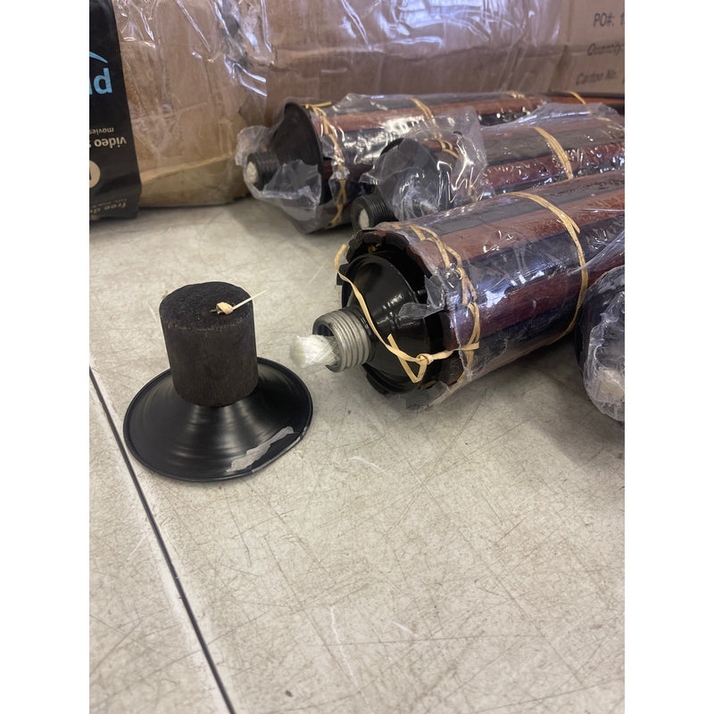 Patio Essentials 5 Ft Bamboo Torch, 5-Pack Dark Brown Bamboo Tiki Torches