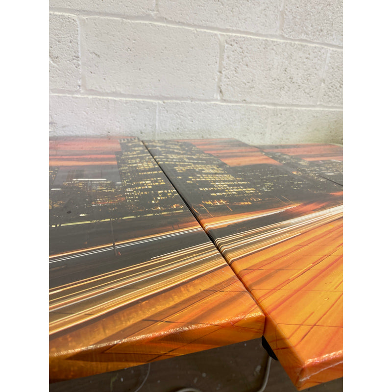 LevvArts - 4 piezas de arte mural con imagen nocturna de Los Ángeles, atardecer en California, 122 cm de ancho