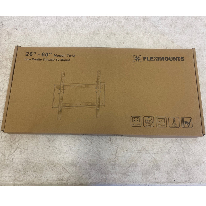 FLEXIMOUNTS Low Profile Tilt TV Wall Mount Bracket for Most 26"-60" Black T012