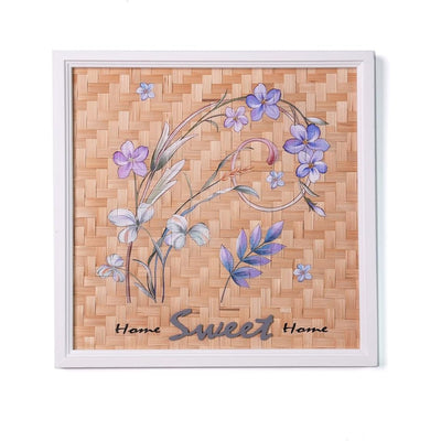 HAUCOZE Framed Wood Wall Art "Home Sweet Home" Ornament Hanging Sign 15.7 inch