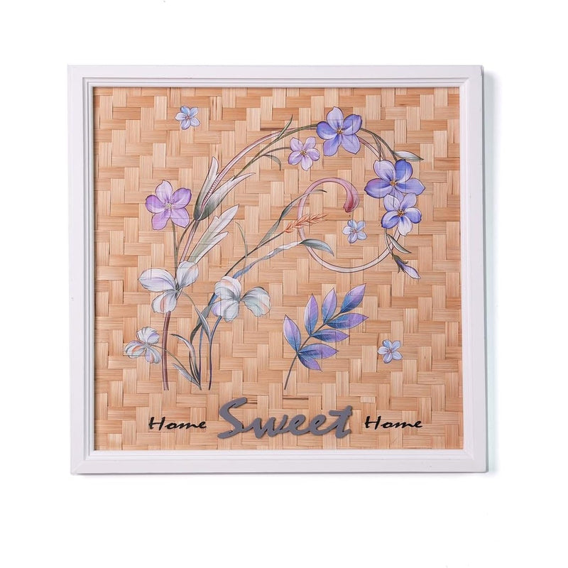 HAUCOZE Framed Wood Wall Art "Home Sweet Home" Ornament Hanging Sign 15.7 inch