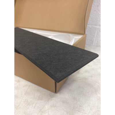 DECORITA Shiplap Felt Wall Panels 23-SqFt Interior Wall Decor, Black/ Gray 24pcs