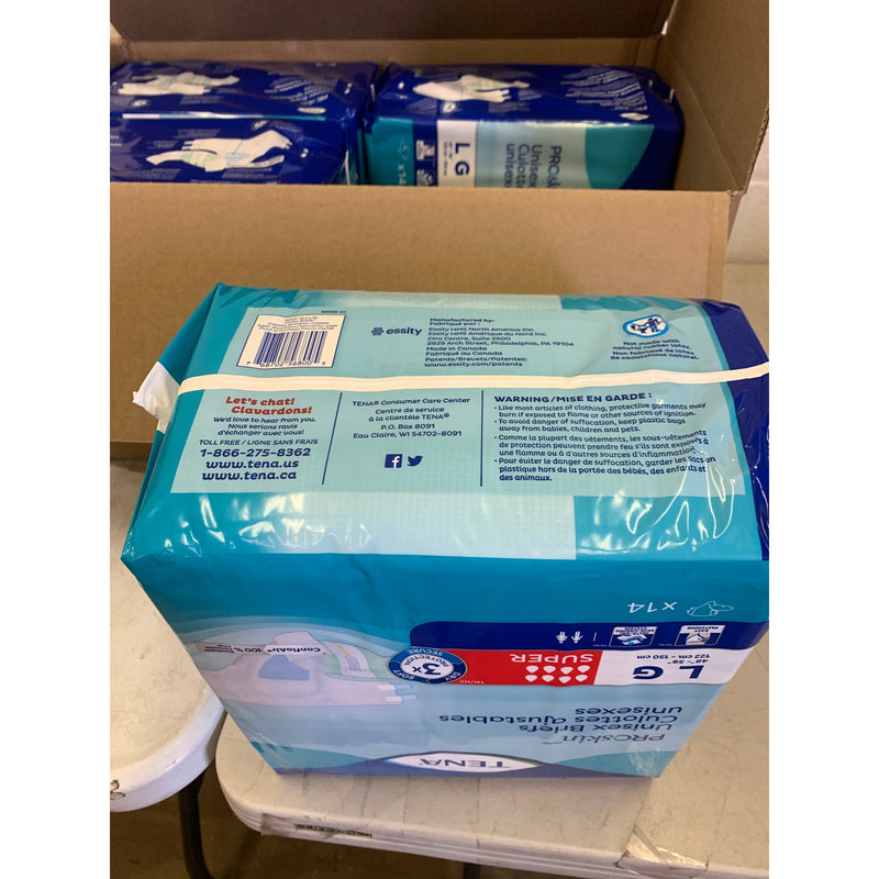 Tena ProSkin Unisex Adult Diapers, Maximum Absorbency, Large, 56 Ct