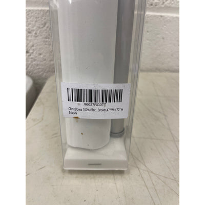 ChrisDowa Cordless Blackout Roller Shades for Windows 47" W x 72" H, White