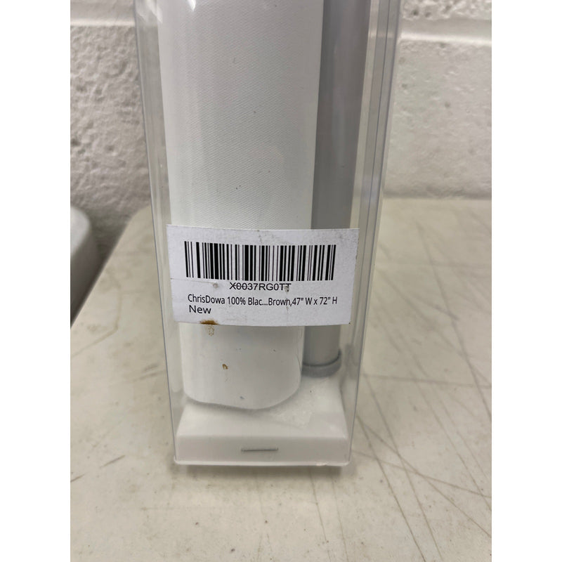 ChrisDowa Cordless Blackout Roller Shades for Windows 47" W x 72" H, White