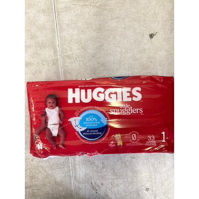 Baby Diapers Size 1 (8-14 lbs), 198ct, Huggies Little Snugglers Newborn Diapers