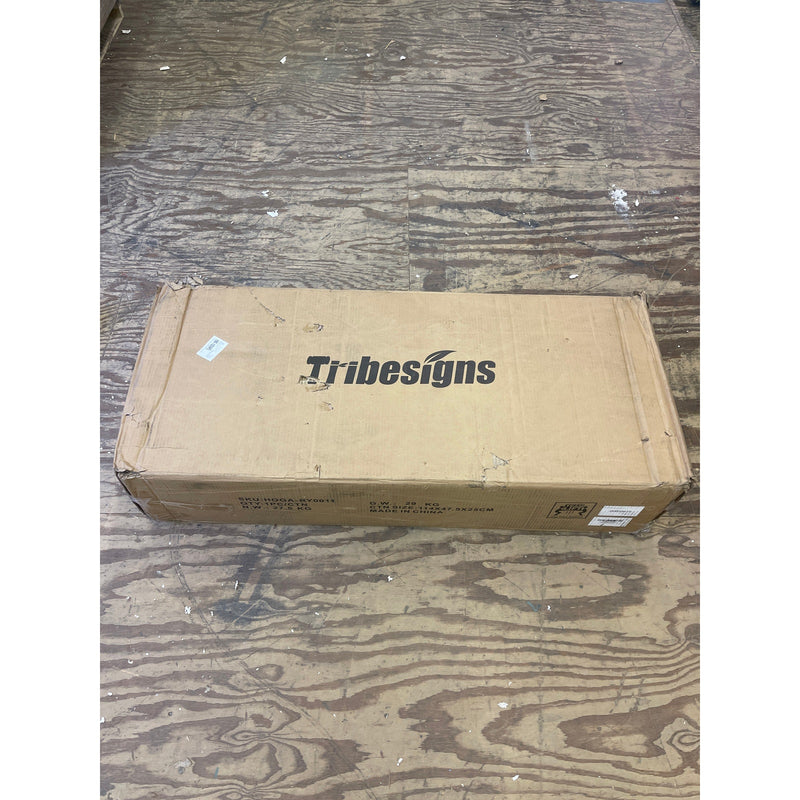 Tribesigns 63" Executive Desk Computer Office Desk w X-Shape Frame Table Brown