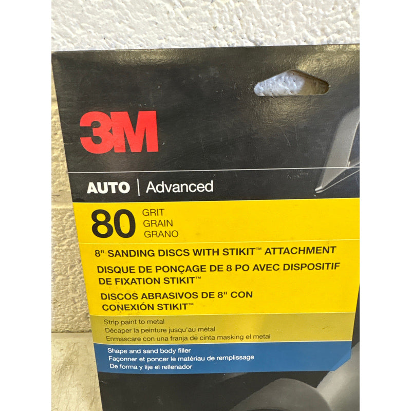 PACK-OF-5 3M Sanding Disc with Stikit Attachment, 31549, 80 Grit, 8" Disc