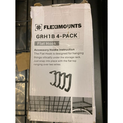 FLEXIMOUNTS 4'X8' Heavy Duty Overhead Adjustable Ceiling Storage w Hooks Black