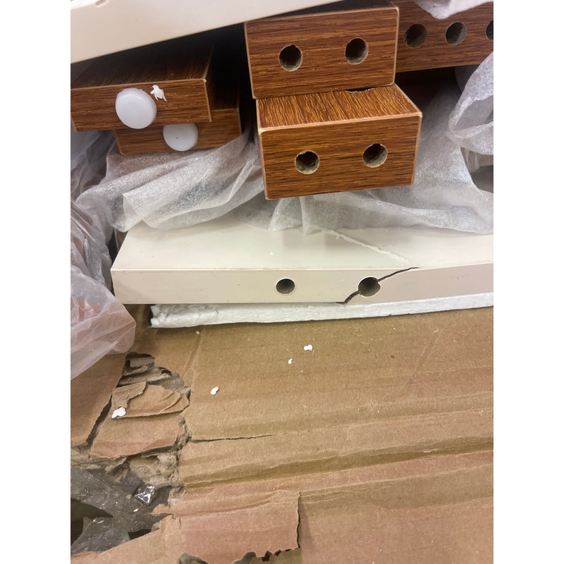 Mostrador de recepción Tribesigns de 120 cm, moderno mostrador de recepción para oficina, LEER