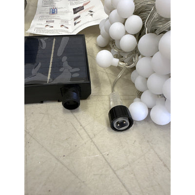 LumosGlow 85FT Solar Warm Light String Lights 160LED, 1200mAh 8 Modes IP67