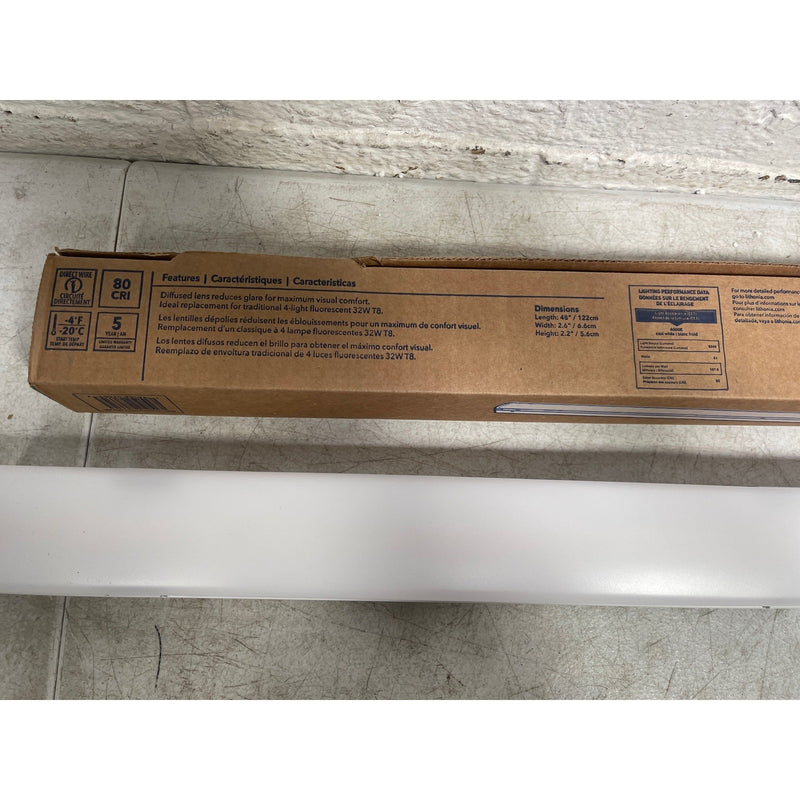 4Ft Lithonia Lighting Strip Light L48 5500LM MVOLT GZ10 40K LED, SEE DETAILS