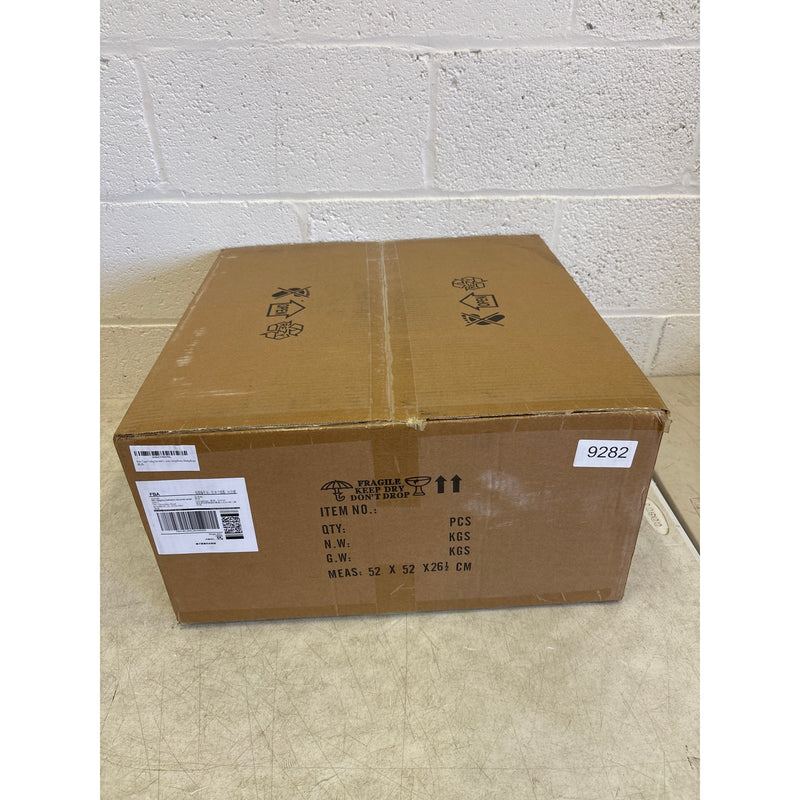 Boho Wood Beaded Ceiling Fan with Light and Remote, 19" Caged Ceiling Fan White