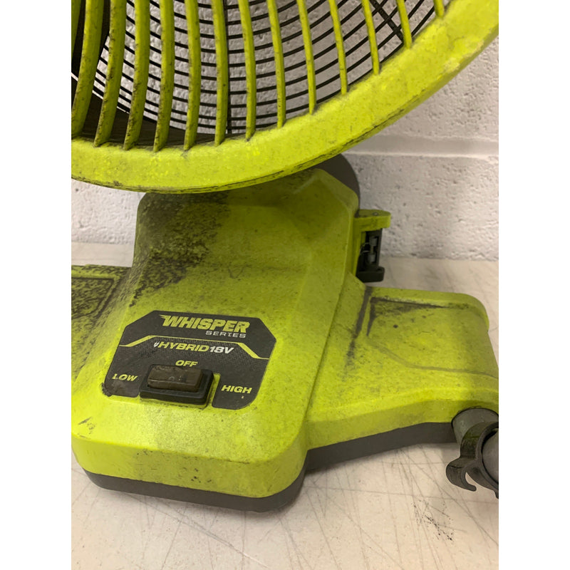 RYOBI ONE+  Misting Air Cannon Fan 18V Cordless Hybrid WHISPER SERIES 12 in.