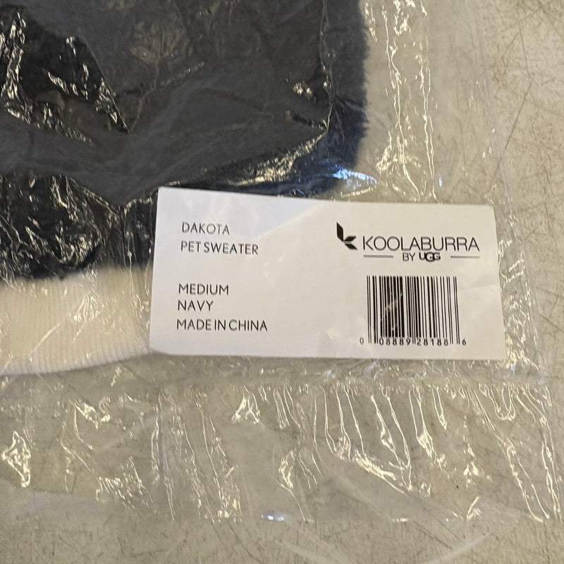 Koolaburra by UGG Pet Fuzzy Dakota Dog Sweater 15-16" Collar Blue/White - Medium