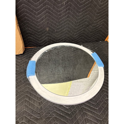 Sedas Living Units 17 " Round Mirror with 1.5" Wood Frame - Wall Mirror - White