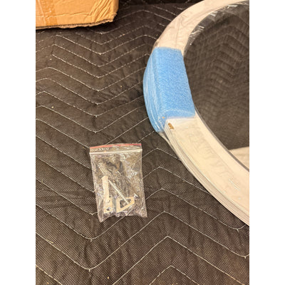 Sedas Living Units 17 " Round Mirror with 1.5" Wood Frame - Wall Mirror - White