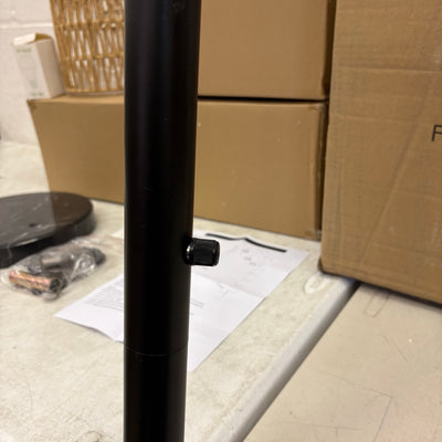 80" Floor Lamp Boho w Rotary Switch, 3 Lights Arc Lamp w Wicker Shade - Black