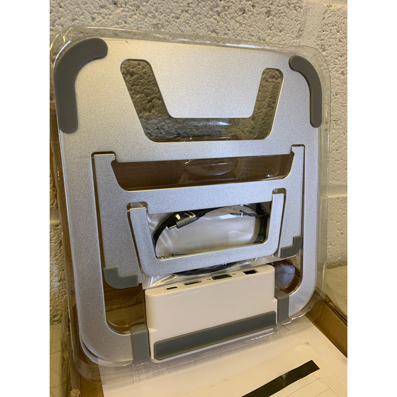 FLEXISPOT Portable Laptop Stand Docking Station w HDMI, USB and SD Ports TD1S-US