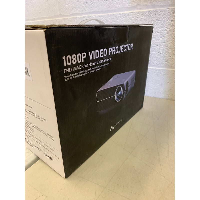 ASAKUKI Projector with WiFi and Bluetooth, Native 1080P 4K Support 450 ANS
