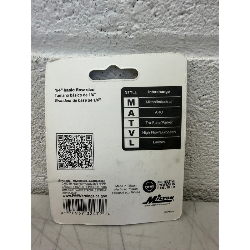Milton S744 5 In ONE Universal Quick-Connect Coupler, 1/4" MNPT, M-A-T-V-L Style